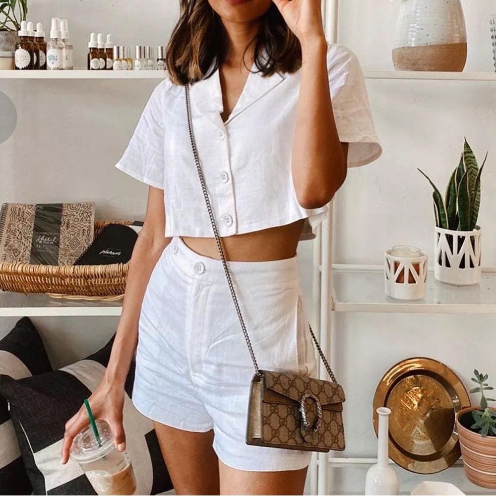 Addison Set White Women's Shorts princess Polly - Picture 8 of 9